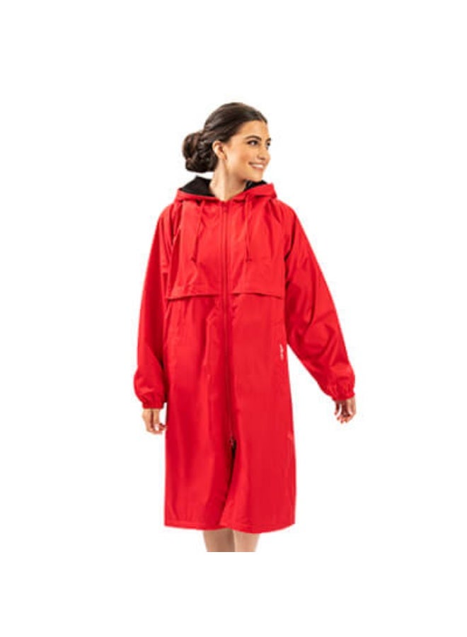 Dolfin Solid Unisex Red Swim Parka - Image 1